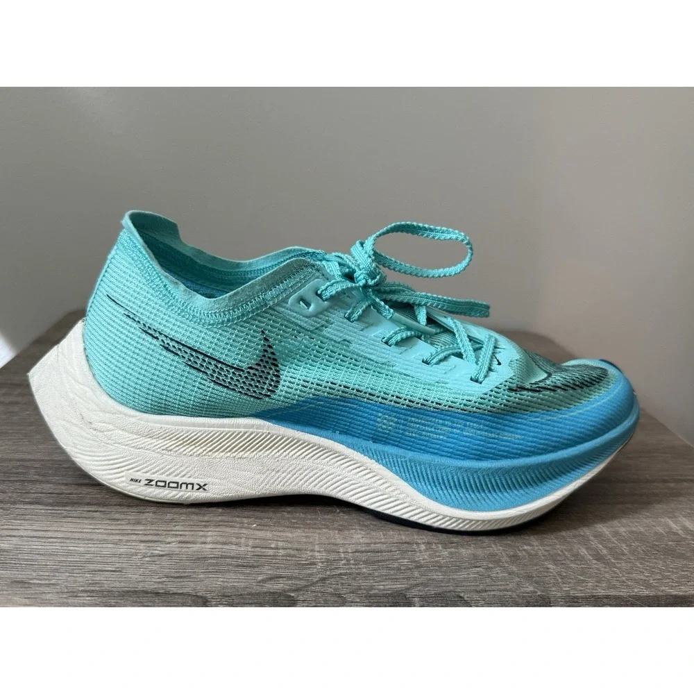 Nike ZoomX Vaporfly NEXT% 2 Shoes Womens 7 Blue Running Racing CU4123-300